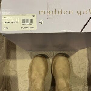 Madden Girl Taupe Ankle Boots